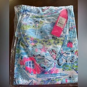 Lilly pulitzer etta v neck lilly loves nantucket NWT sz XL